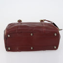 CARTIER Must Line Boston Bag Leather 3 Set Bordeaux Auth ki6175-22