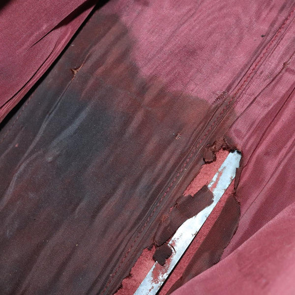 CARTIER Must Line Boston Bag Leather 3 Set Bordeaux Auth ki6175