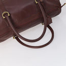 CARTIER Must Line Boston Bag Leather 3 Set Bordeaux Auth ki6175-5
