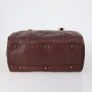 CARTIER Must Line Boston Bag Leather 3 Set Bordeaux Auth ki6175-7