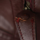 CARTIER Must Line Boston Bag Leather 3 Set Bordeaux Auth ki6175-9