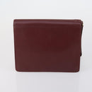 CARTIER Must Line Clutch Bag Leather 3 Set Bordeaux Auth ki6176-15