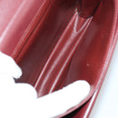 CARTIER Must Line Clutch Bag Leather 3 Set Bordeaux Auth ki6176-19