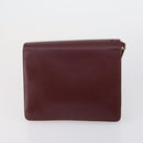 CARTIER Must Line Clutch Bag Leather 3 Set Bordeaux Auth ki6176-9