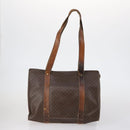 CELINE Macadam Canvas Shoulder Bag PVC 4 Set Beige Brown Auth ki6177-2