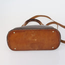 CELINE Macadam Canvas Shoulder Bag PVC 4 Set Beige Brown Auth ki6177-21