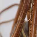 CELINE Macadam Canvas Shoulder Bag PVC 4 Set Beige Brown Auth ki6177-22