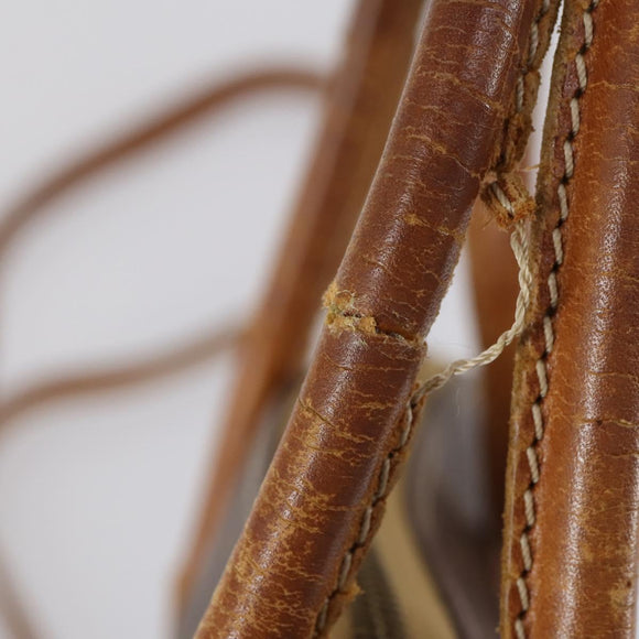 CELINE Macadam Canvas Shoulder Bag PVC 4 Set Beige Brown Auth ki6177