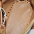 CELINE Macadam Canvas Shoulder Bag PVC 4 Set Beige Brown Auth ki6177-23
