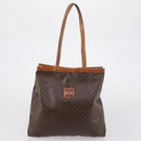 CELINE Macadam Canvas Shoulder Bag PVC 4 Set Beige Brown Auth ki6177-24