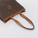 CELINE Macadam Canvas Shoulder Bag PVC 4 Set Beige Brown Auth ki6177-26