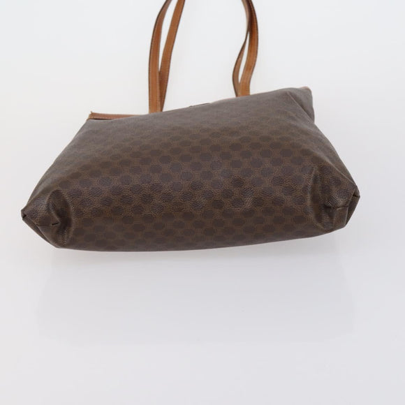 CELINE Macadam Canvas Shoulder Bag PVC 4 Set Beige Brown Auth ki6177