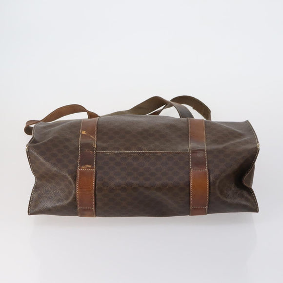 CELINE Macadam Canvas Shoulder Bag PVC 4 Set Beige Brown Auth ki6177