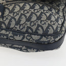 Christian Dior Trotter Canvas Shoulder Bag Navy Silver Auth ki6178-9