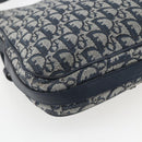 Christian Dior Trotter Canvas Shoulder Bag Navy Silver Auth ki6178-16