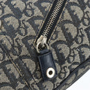 Christian Dior Trotter Canvas Shoulder Bag Navy Silver Auth ki6178-18