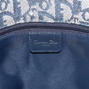 Christian Dior Trotter Canvas Shoulder Bag Navy Silver Auth ki6178-19