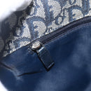 Christian Dior Trotter Canvas Shoulder Bag Navy Silver Auth ki6178-20
