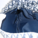 Christian Dior Trotter Canvas Shoulder Bag Navy Silver Auth ki6178-22