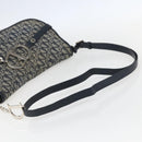Christian Dior Trotter Canvas Shoulder Bag Navy Silver Auth ki6178-7