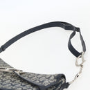 Christian Dior Trotter Canvas Shoulder Bag Navy Silver Auth ki6178-8