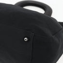 FENDI Hand Bag Nylon Black Silver Auth ki6181-9