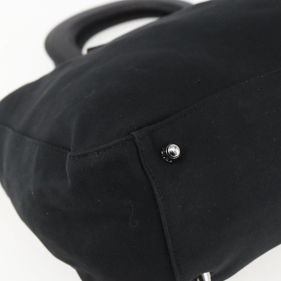 FENDI Hand Bag Nylon Black Silver Auth ki6181