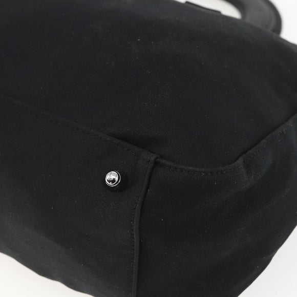 FENDI Hand Bag Nylon Black Silver Auth ki6181