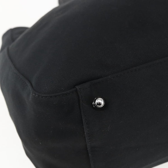 FENDI Hand Bag Nylon Black Silver Auth ki6181