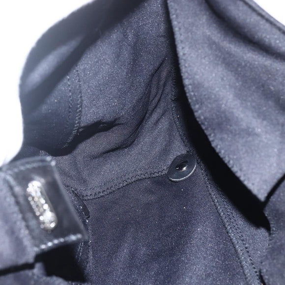 FENDI Hand Bag Nylon Black Silver Auth ki6181