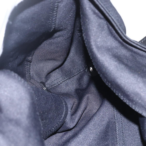 FENDI Hand Bag Nylon Black Silver Auth ki6181