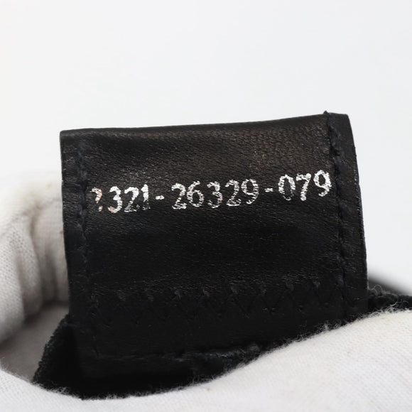 FENDI Hand Bag Nylon Black Silver Auth ki6181