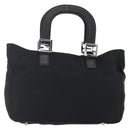 FENDI Hand Bag Nylon Black Silver Auth ki6181-13
