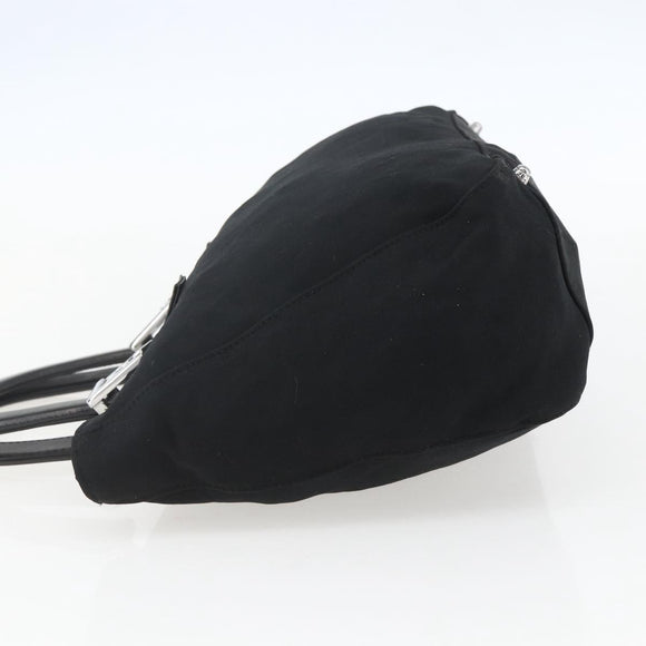 FENDI Hand Bag Nylon Black Silver Auth ki6181