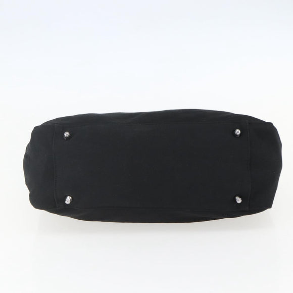 FENDI Hand Bag Nylon Black Silver Auth ki6181