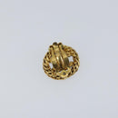 CHANEL COCO Mark Earring metal Gold CC Auth ki6182-3