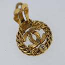 CHANEL COCO Mark Earring metal Gold CC Auth ki6182-5