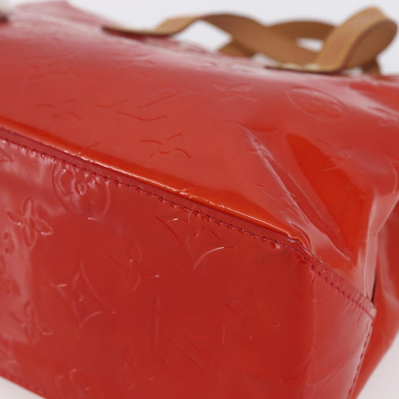 LOUIS VUITTON Monogram Vernis Reade PM Hand Bag Red Rouge M91088 LV Auth ki6184
