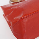 LOUIS VUITTON Monogram Vernis Reade PM Hand Bag Red Rouge M91088 LV Auth ki6184-15