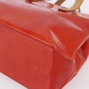 LOUIS VUITTON Monogram Vernis Reade PM Hand Bag Red Rouge M91088 LV Auth ki6184-16