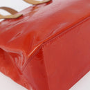 LOUIS VUITTON Monogram Vernis Reade PM Hand Bag Red Rouge M91088 LV Auth ki6184-9