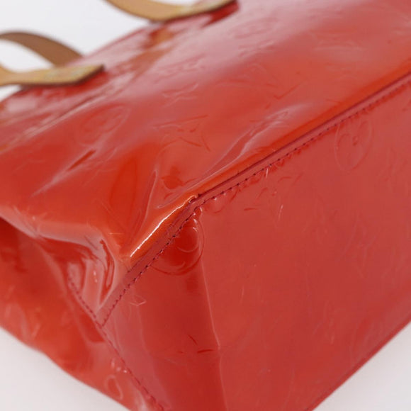 LOUIS VUITTON Monogram Vernis Reade PM Hand Bag Red Rouge M91088 LV Auth ki6184