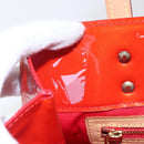 LOUIS VUITTON Monogram Vernis Reade PM Hand Bag Red Rouge M91088 LV Auth ki6184-10