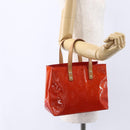 LOUIS VUITTON Monogram Vernis Reade PM Hand Bag Red Rouge M91088 LV Auth ki6184-22