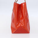 LOUIS VUITTON Monogram Vernis Reade PM Hand Bag Red Rouge M91088 LV Auth ki6184-3