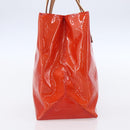 LOUIS VUITTON Monogram Vernis Reade PM Hand Bag Red Rouge M91088 LV Auth ki6184-4