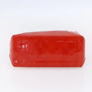 LOUIS VUITTON Monogram Vernis Reade PM Hand Bag Red Rouge M91088 LV Auth ki6184-5