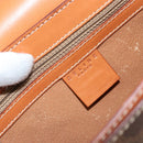 CELINE Macadam Canvas Shoulder Bag PVC Leather Brown Gold Auth ki6185-19