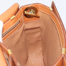 CELINE Macadam Canvas Shoulder Bag PVC Leather Brown Gold Auth ki6185-20