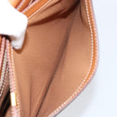 CELINE Macadam Canvas Shoulder Bag PVC Leather Brown Gold Auth ki6185-24